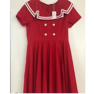 Size XL retro styled sailor dress!